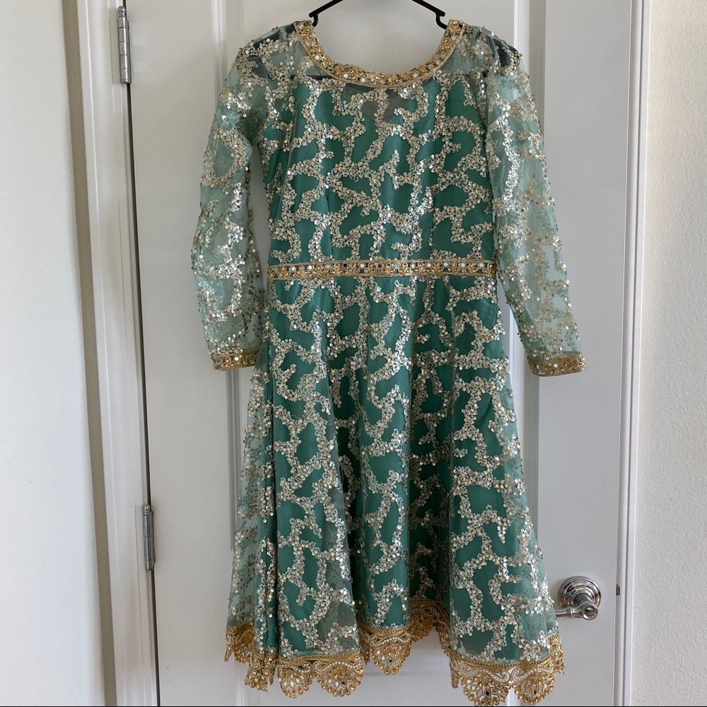 Indian peplum short Anarkali suit